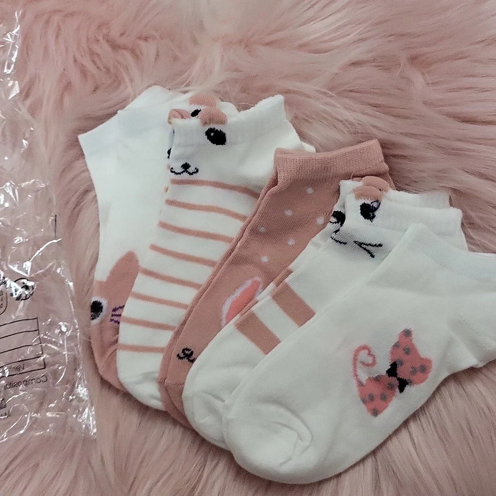 Brand New Cartoon CAT SOCK SET-5CT. - Picture 1 of 3